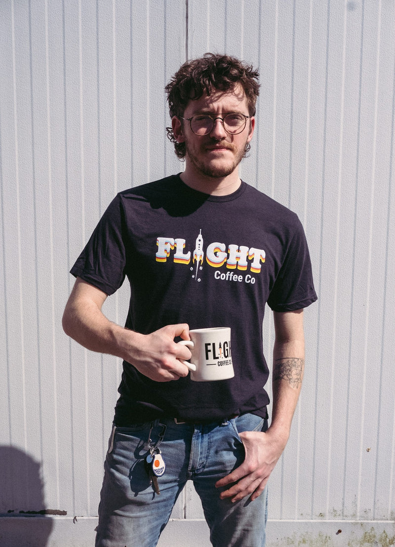 Flight Coffee Retro Design T-Shirt