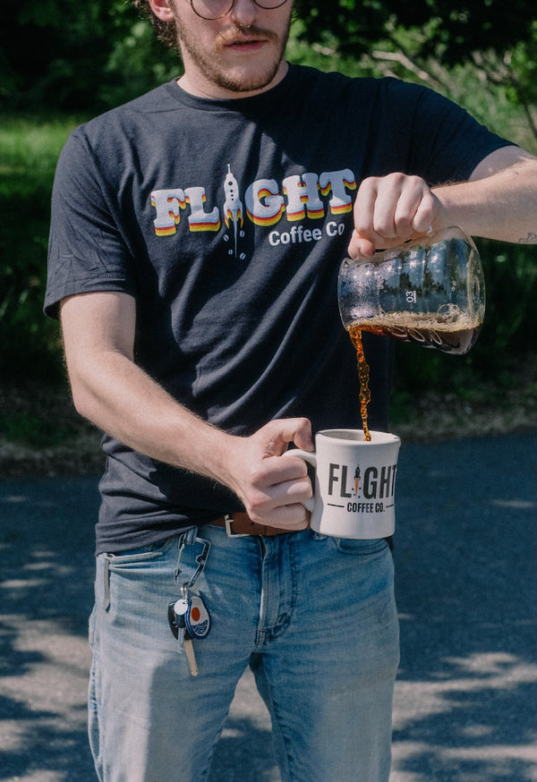 Flight Coffee Retro Design T-Shirt